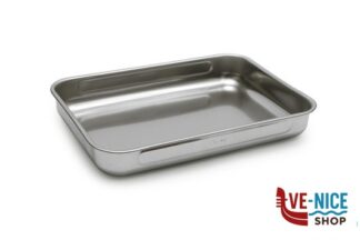 inox STEEL-TEGLIA RETTANGOLARE 30X22X5,3 LUCIDA INOX INTERNO CON RILIEVO ANTIGRAFFIO STEEL PAN SRL