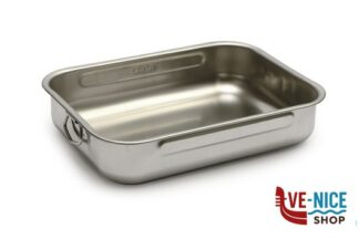 inox STEEL-TEGLIA RETTANGOLARE CM 30X22X6,8 ALTA INOX INTERNO CON RILIEVO ANTIGRAFFIO STEEL PAN SRL