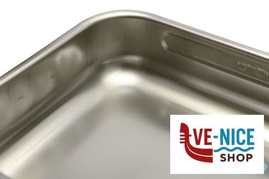 inox STEEL-TEGLIA RETTANGOLARE CM 30X22X6,8 ALTA INOX INTERNO CON RILIEVO ANTIGRAFFIO STEEL PAN SRL - immagine 4