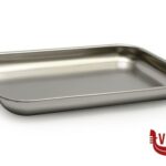 inox STEEL-TEGLIA RETTANGOLARE CM 35X26XH.2 BASSA INOX INTERNO CON RILIEVO ANTIGRAFFIO STEEL PAN SRL