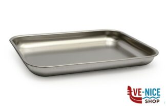 inox STEEL-TEGLIA RETTANGOLARE CM 35X26XH.2 BASSA INOX INTERNO CON RILIEVO ANTIGRAFFIO STEEL PAN SRL