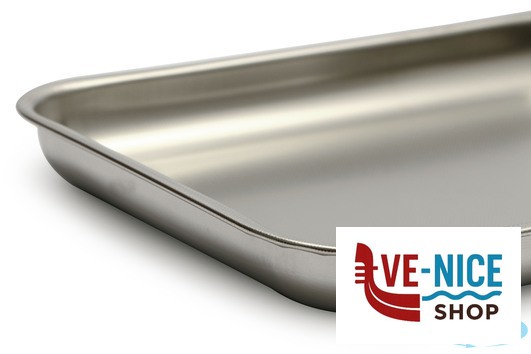 inox STEEL-TEGLIA RETTANGOLARE CM 35X26XH.2 BASSA INOX INTERNO CON RILIEVO ANTIGRAFFIO STEEL PAN SRL - immagine 4
