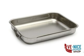 inox STEEL-TEGLIA RETTANGOLARE CM 35X26X5,5 INOX INTERNO CON RILIEVO ANTIGRAFFIO STEEL PAN SRL