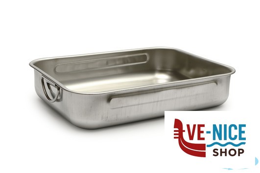 inox STEEL-TEGLIA RETTANGOLARE CM 35X26X7,5 ALTA INOX INTERNO CON RILIEVO ANTIGRAFFIO STEEL PAN SRL - immagine 2