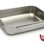 inox STEEL-TEGLIA RETTANGOLARE CM 35X26X7,5 ALTA INOX INTERNO CON RILIEVO ANTIGRAFFIO STEEL PAN SRL