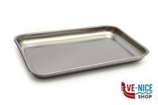 inox STEEL-TEGLIA RETTANGOLARE CM 40X28XH.2 BASSA INOX INTERNO CON RILIEVO ANTIGRAFFIO STEEL PAN SRL