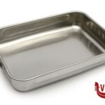 inox STEEL-TEGLIA RETTANGOLARE CM 40X28X7,5 ALTA INOX INTERNO CON RILIEVO ANTIGRAFFIO STEEL PAN SRL