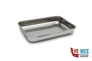 inox STEEL-TEGLIA RETTANGOLARE 25X19X5 LUCIDA INOX INTERNO CON RILIEVO ANTIGRAFFIO STEEL PAN SRL