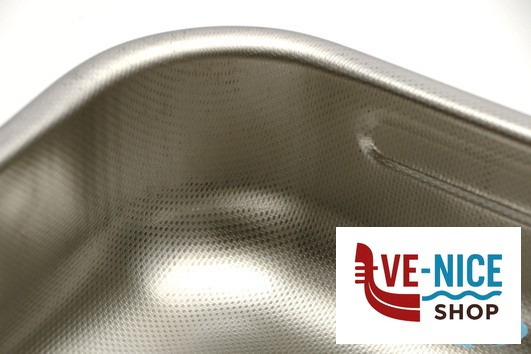 inox STEEL-TEGLIA RETTANGOLARE CM 25X19X6,8 ALTA INOX INTERNO CON RILIEVO ANTIGRAFFIO STEEL PAN SRL - immagine 4