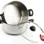 inox STEEL-VAPORIERA CON CESTELLO E COPERCHIO VETRO CM28 148929 STEEL PAN SRL