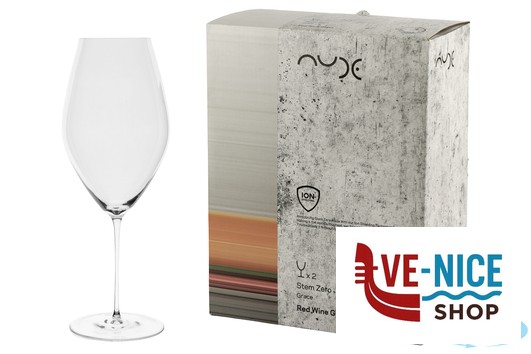 calici vino STEM ZERO GRACE-CONFEZIONE 2 CALICI VINO ROSSO CL 80 H.27 NUDE PASABAHCE - immagine 3