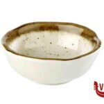 melamina STONE ART-COPPETTA MELAMINA EFFETTO PUNTINATO CON BORDO MARRONECM 8XH.3 84523 APS  ASSHEUER POTT GMBH E CO KG