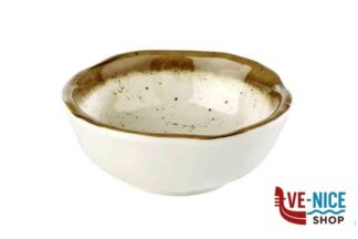 melamina STONE ART-COPPETTA MELAMINA EFFETTO PUNTINATO CON BORDO MARRONECM 8XH.3 84523 APS ASSHEUER POTT GMBH E CO KG