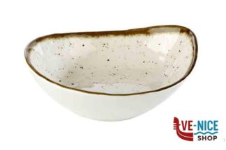 melamina STONE ART-INSALATIERA MELAMINA EFFETTO PUNTINATO CON BORDO MARRONECM 23X19H.6,5 84526 APS ASSHEUER POTT GMBH E CO KG