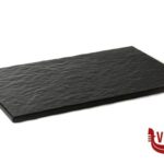 sottopiatti/vassoi STONE EFFECT-VASSOIO CM 53X32,5 NERO KULSAN MELAMIN PLASTIK SAN.VE TIC.A.S.