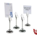 0 SET DA 4 SUPPORTI DA TAVOLO CA. 4 CM, ALTEZZA 10 CM ACCIAIO INOX. INCLUSI 20 TAG BIANCHI 00070 APS  ASSHEUER POTT GMBH E CO KG