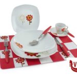 SERVIZIO TAVOLA CANDY 60 PEZZI IN PORCELLANA DECORATA. IMPORT TAVOLA servizi 1 pezzi