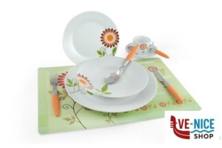 servizi SERVIZIO TAVOLA JESSICA 60 PEZZI IN PORCELLANA DECORATA IMPORT TAVOLA