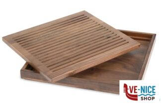 taglieri/mattarelli TAGLIERE GN 2/3 35,4 X 32,5 CM, H: 3,5 CM LEGNO DI NOCE (OLIATO) CON VASSOIO RACCOLTA ESTRAIBILE APS  ASSHEUER POTT GMBH E CO KG