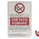 segnaletiche TARGA METALLO VIETATO FUMARE CM 20X30 EUROTARGHE SNC DI POZZAGLIO ANTONIO E C.
