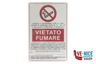 segnaletiche TARGA METALLO VIETATO FUMARE CM 20X30 EUROTARGHE SNC DI POZZAGLIO ANTONIO E C.