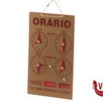 segnaletiche TARGA PLASTIFICATA ORARIO APERTURA CM 12,5X20 EUROTARGHE SNC DI POZZAGLIO ANTONIO E C.