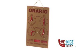 segnaletiche TARGA PLASTIFICATA ORARIO APERTURA CM 12,5X20 EUROTARGHE SNC DI POZZAGLIO ANTONIO E C.