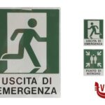 segnaletiche TARGA STAMPATA IN METALLO-USCITA EMERGENZA EUROTARGHE SNC DI POZZAGLIO ANTONIO E C.