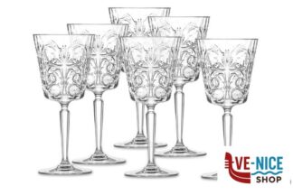 vetro cristallino TATTOO-CONFEZIONE 6 CALICI ACQUA CL 29 26637020106 RCR CRISTALLERIA ITALIANA