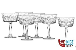 vetro cristallino TATTOO - CONFEZIONE 6 COPPE CHAMPAGNE CL 27 26638020206 RCR CRISTALLERIA ITALIANA