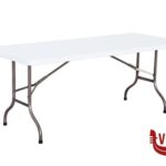 mobili per esterno TAVOLO CATERING RETTANGOLARE CM.152X75XH.74 PIEGHEVOLE CON PANNELLO IN HDPE E GAMBE IN ACCIAIO. PORTATA MASSIMA 200 KG IMPORT PROFESSIONAL