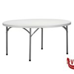 mobili per esterno TAVOLO CATERING TONDO CM.180XH.74 PIEGHEVOLE CON PANNELLO IN HDPE E GAMBE IN ACCIAIO. PORTATA MASSIMA 200 KG IMPORT PROFESSIONAL