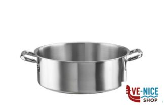inox TENDER-CASSERUOLA BASSA 2MANICI CM 28H9,5 LT5 INOX 33900928 PINTI INOX