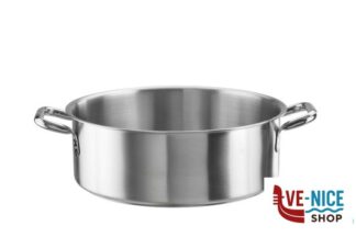 inox TENDER-CASSERUOLA BASSA 2MANICI CM 32H11 LT8 INOX 33900932 PINTI INOX