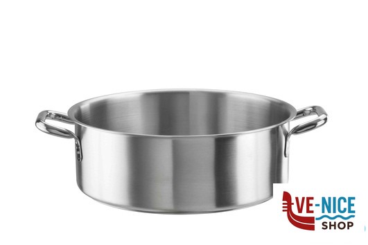 inox TENDER-CASSERUOLA BASSA 2MANICI CM 32H11 LT8 INOX 33900932 PINTI INOX
