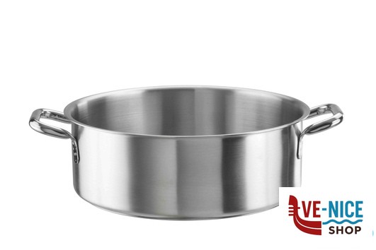 inox TENDER-CASSERUOLA BASSA 2MANICI CM 36H13 LT13,25 INOX 33900932 PINTI INOX