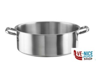 inox TENDER-CASSERUOLA BASSA 2MANICI CM 40H14,5 LT18 INOX 33900940 PINTI INOX