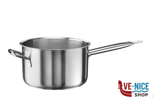 inox TENDER-CASSERUOLA FONDA 1 MANICO E 1 MANIGLIA CM 28H16 LT9 INOX 33900728 PINTI INOX