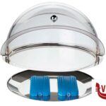 contenitori/espositori THERMO-SET VASSOIO REFRIGERANTE INOX CON CUPULA ROLLTOP CM 38H24 (NEL SET 1 VASSOIO PIANO 1 VASSOIO CONCAVO, 2 REFRIGERATORI, 1 CUPOLA ROLLTOP) APS  ASSHEUER POTT GMBH E CO KG