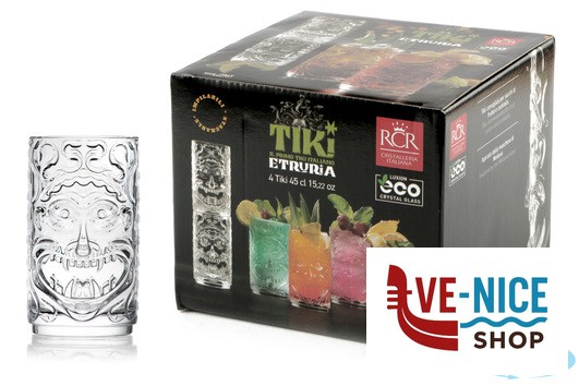 altri bicchieri TIKI ETRURIA-CONFEZIONE 4 BICCHIERI FH CL 45 CM 7,6 H 13,6 27703020006 RCR CRISTALLERIA ITALIANA - immagine 4