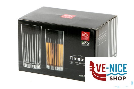 altri bicchieri TIMELESS RCR - CONFEZIONE 6 BICCHIERI HB CL 44 25753021106 RCR CRISTALLERIA ITALIANA - immagine 4