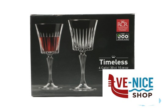 vetro cristallino TIMELESS RCR - CONFEZIONE 6 CALICI ACQUA CL 30 25879020206 RCR CRISTALLERIA ITALIANA - immagine 4