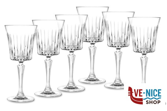 vetro cristallino TIMELESS RCR - CONFEZIONE 6 CALICI ACQUA CL 30 25879020206 RCR CRISTALLERIA ITALIANA