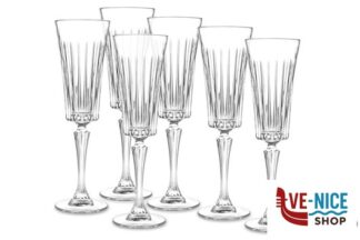 vetro cristallino TIMELESS RCR- CONFEZIONE 6 CALICI FLUTE CL 21 25874020206 RCR CRISTALLERIA ITALIANA