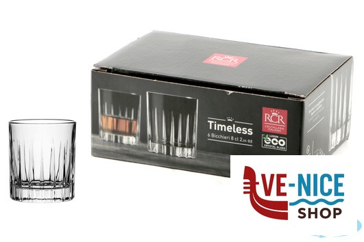vetro TIMELESS RCR - CF.6 BICCHIERI LIQUORE CL 8 25878020106 RCR CRISTALLERIA ITALIANA - immagine 3