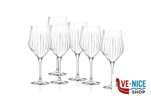 calici vino TIMELESS RCR NEW - CONFEZIONE 6 CALICI VINO CL 45 CM 9 H.23 RCR CRISTALLERIA ITALIANA