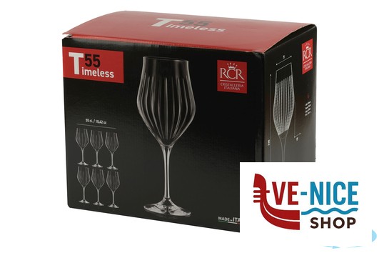calici vino TIMELESS RCR NEW- CONFEZIONE 6 CALICI VINO CL 55 CM 9,7 H.24 RCR CRISTALLERIA ITALIANA - immagine 4