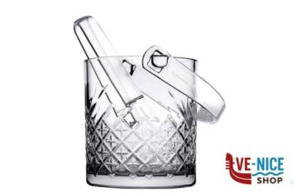 vetro TIMELESS-SECCHIELLO GHIACCIO LT.1 CON MANICO E PRESA GHIACCIO IN PLASTICA 530068 PASABAHCE