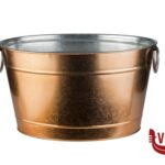 glacette/secchiello ghiaccio TIN-SPUMANTIERA CM 40 X 28 X H.22 CM METALLO, ZINCATO, PVC ESTERNO ASPETTO RAME APS  ASSHEUER POTT GMBH E CO KG