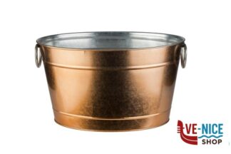 glacette/secchiello ghiaccio TIN-SPUMANTIERA CM 40 X 28 X H.22 CM METALLO, ZINCATO, PVC ESTERNO ASPETTO RAME APS ASSHEUER POTT GMBH E CO KG